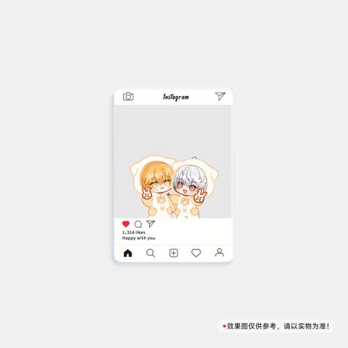 【屿泽×枫荷 贴贴】65x95mm亚克力合影卡（透卡） - 狗狗